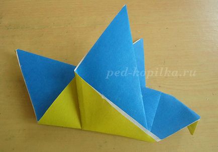 Origami pasăre de hârtie pentru copii 7-8-9 ani, pas cu pas cu o fotografie