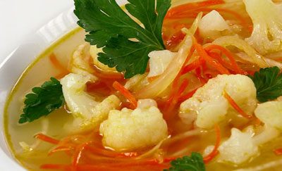 Овочевий суп з цвітною капустою, класні вегетаріанські рецепти
