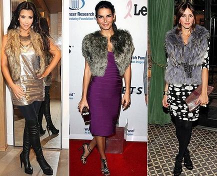 Плаття з хутром - модний тренд сезону осінь-зима 2011-2012, вечірні сукні