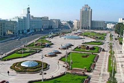 Piața Independenței din Minsk, istorie, infrastructură, fotografie, cum să ajungi în piață