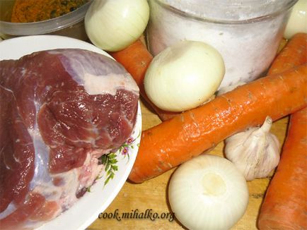 Pilaf din carne de porc - rețete simple