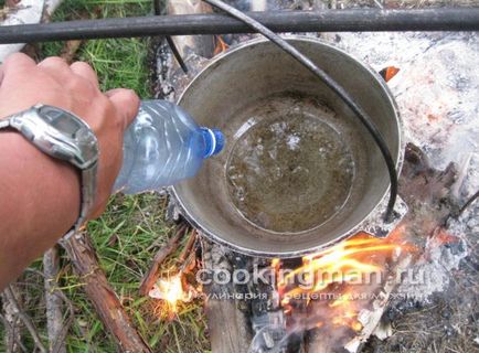 Pilaf din toaletă - gătit pentru bărbați