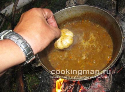 Pilaf din toaletă - gătit pentru bărbați