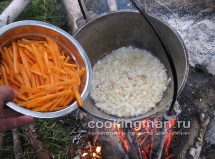 Pilaf din toaletă - gătit pentru bărbați