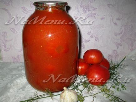 Доматите от доматен сок рецепта със снимки за зимата