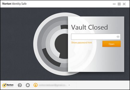 При вході в сховище norton identity safe виводиться помилка - неправильний пароль