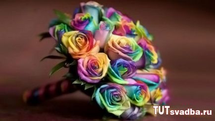 Rainbow trandafiri - o idee pentru o nunta - portal de nunta aici nunta