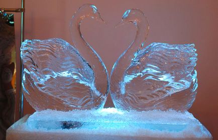 Soiuri de sculpturi de gheață pentru nuntă