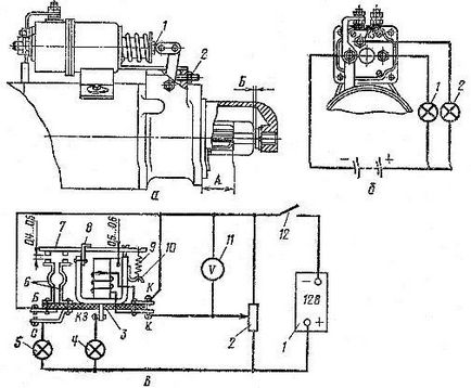 Регулювання і випробування стартерів і додаткових реле