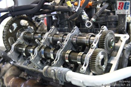 Motor javítás Volkswagen Touareg eltávolításával, megszüntetése olajszivárgás