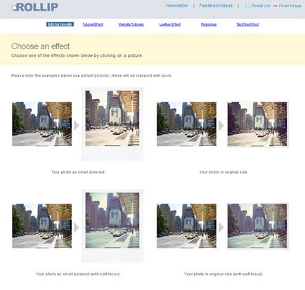 Rollip - efecte de epocă și polaroid pentru fotografii