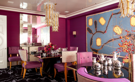 Pink tapéta a belső 70 luxus ötletek enyhe árnyalatú