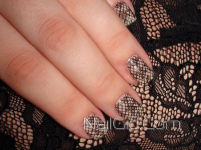 Mesh on nails - o manichiură elegantă pentru toate ocaziile (fotografie)