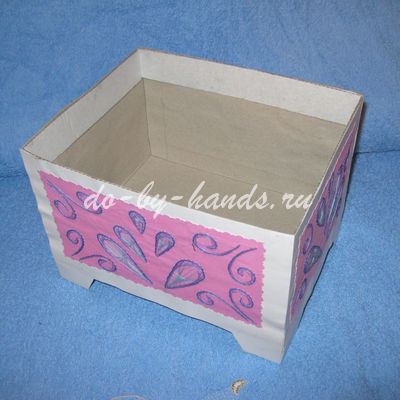 Caseta cu mâinile proprii din cutii de bijuterii de decorare din carton