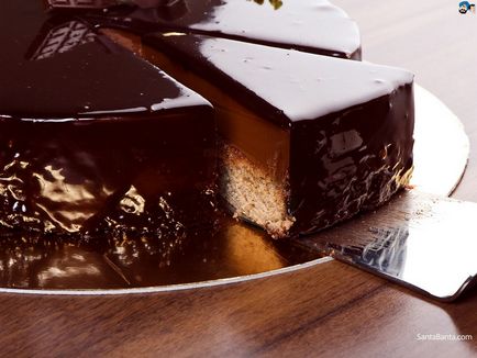 Csokoládé jegesedés torta csokoládé krémmel