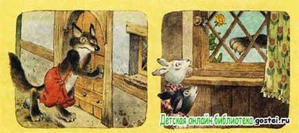 Mese Wolf és a hét kis gyerekek - olvasható online illusztrációkkal