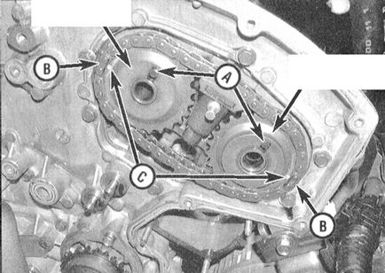 Зняття ланцюга і зірочок приводу грм двигуна dohc в nissan maxima