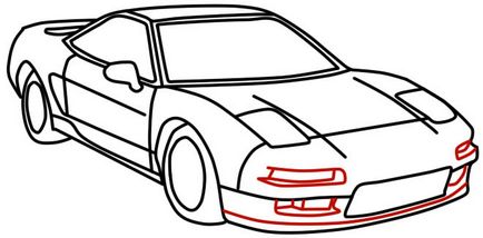 Masina sport în etape - cum să atragă în etape mașini de desenat pentru mașini sportive