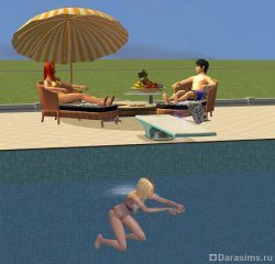 Construirea unei piscine pe acoperișul casei în Sims 2, universul simsurilor!