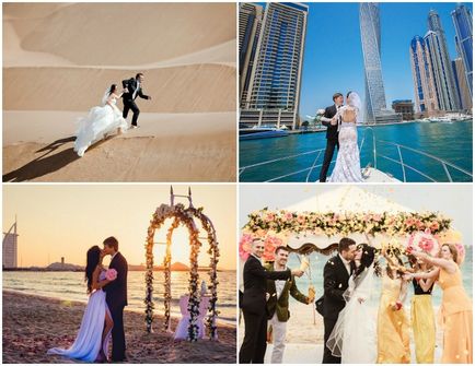 Esküvő Dubai - tanácsadás a szervezet és a hely kiválasztásában, forgatókönyv, fotó és videó