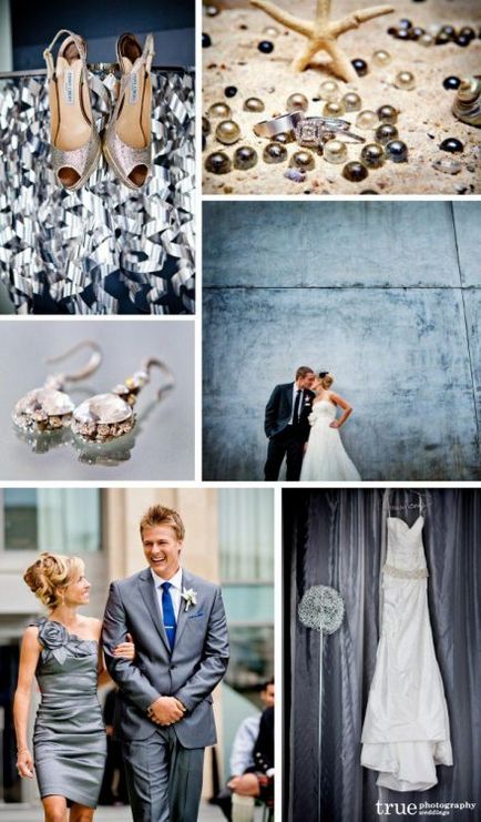Esküvői ezüst színben, a jövő menyasszony és a vőlegény tanácsadás