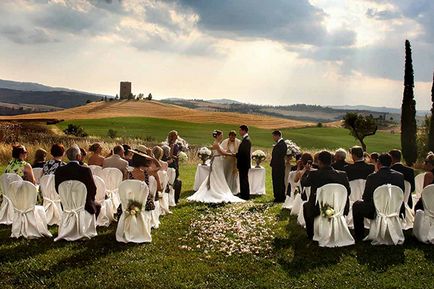 Esküvő Toszkánában - a szervezet a kulcsrakész költség és az ár, marryme iroda