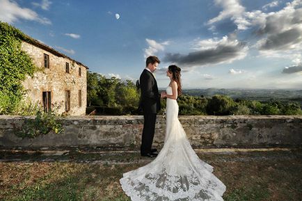 Esküvő Toszkánában - a szervezet a kulcsrakész költség és az ár, marryme iroda