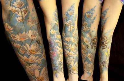 Tattoo Daisy valoare pentru fete și bărbați, schițe și fotografii