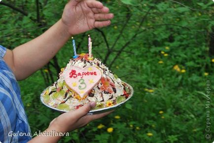 Cake - Pancho - denrozhdeneshny részletes recept öntött mályvacukor mályvacukor, ország művészek