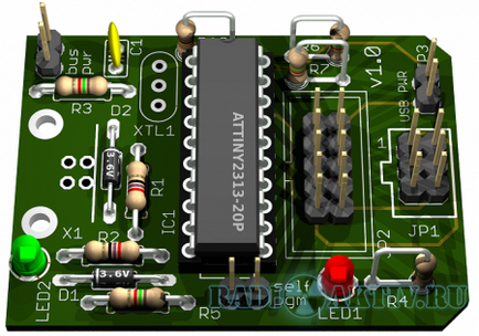 Usbtiny - miniaturale usb programator avr microcontrolere - radioactive - toate pentru radioamator