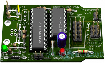 Usbtiny - мініатюрний usb програматор avr мікроконтролерів - радіоактивне - все для радіоаматора