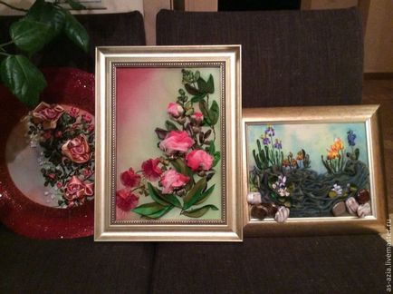 Broderie cu panglici la targul maestrilor - poze cu flori brodate pentru a fi cumparate la targul maestrilor