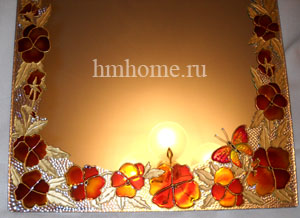 Ólomüveg festés tükör (ólomüveg festékek Ötlet-vetro) Ólomüveg festés tükör