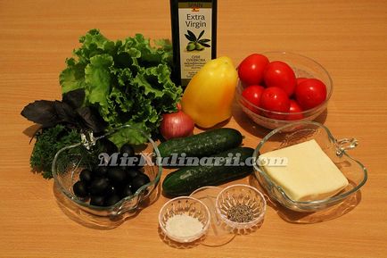 Смачний грецький салат з бринзою