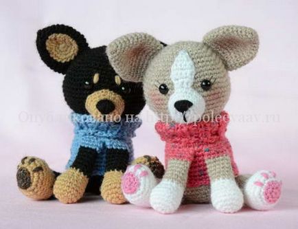 Crochet câine cu mâinile crosetate (Chihuahua), decora lumea ta!