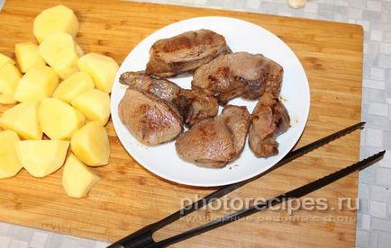 Friptura din elk cu cartofi - retete foto