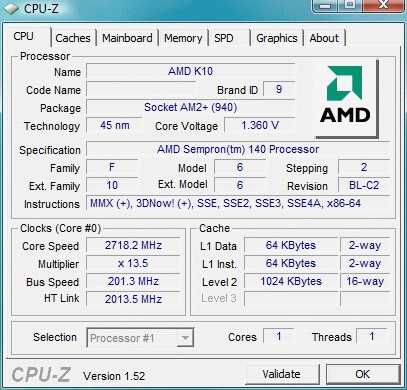 Amd sempron 140 2