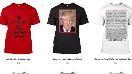 Американська компанія випустила футболки з написом «гітлер не зробив нічого поганого»