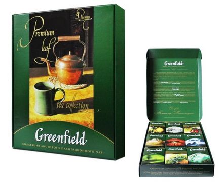 Greenfield tea - caracteristici ale gustului, beneficiului și răului, recenzii