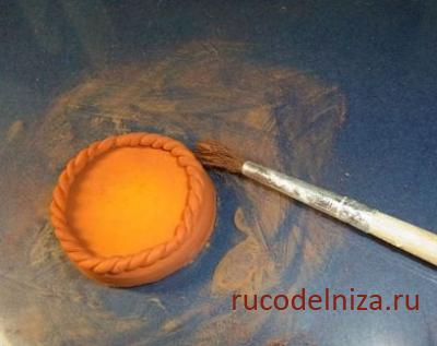 Їжа для ляльок з полімерної глини апельсиновий пиріг »щоденник» irkomurko сайт рукодільниця