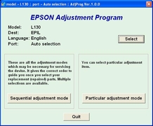 Programul de ajustare Epson