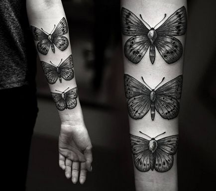 Fotografie și semnificația moth tattoos