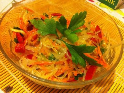 Funchoza koreai recept fotókkal és lépésről lépésre főzés