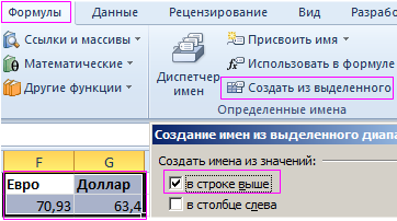 Імена діапазонів excel з абсолютним адресою