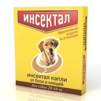 Інсектал (Екопром) n104 краплі для собак 20-40кг від бліх і кліщів