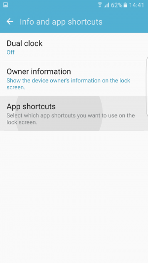 Як змінити ярлики додатків на екрані блокування смартфонів galaxy s7 і s7 edge