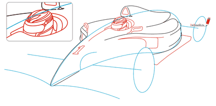 Як намалювати гоночну машину з формули 1 олівцем поетапно