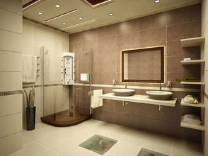 Як облаштувати ванну кімнату з двома раковинами, дизайн інтер'єру