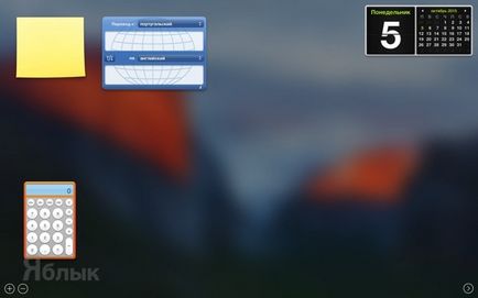 Cum se deschide widget-urile de tablou în mac OS x el capitan, știri Apple