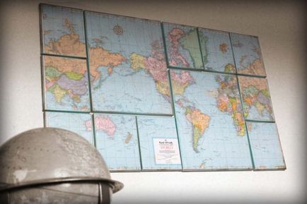 Як повісити карту світу в інтер'єрі незвично (diy)